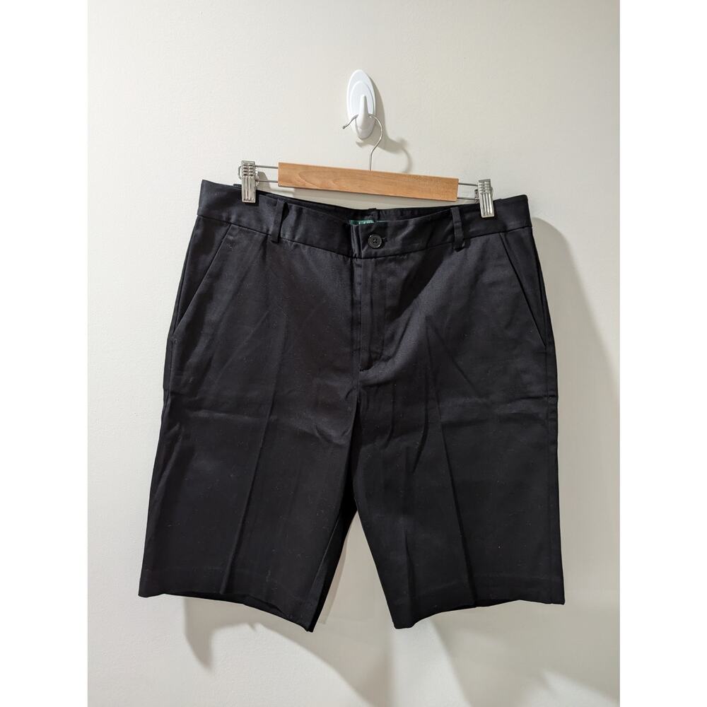 Lauren Ralph Lauren Black Cotton Bermuda Shorts